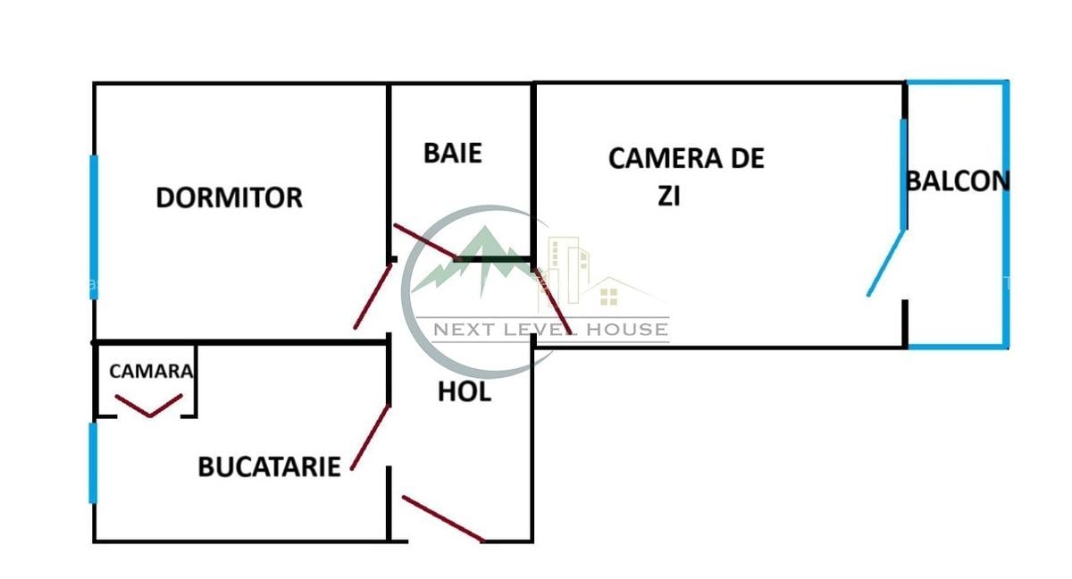 Apartament Craiter, 2 camere, Decomandat, etaj intermediar - 7