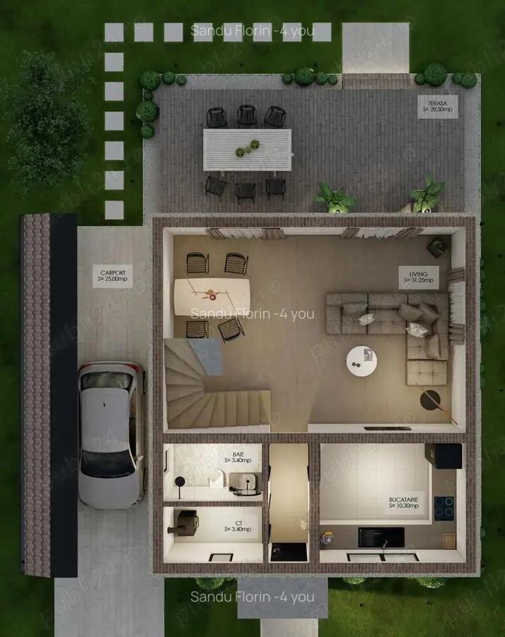 Casa noua, AVANS DOAR 10000 EURO !!! Cartier Athena, comision 0% - 5