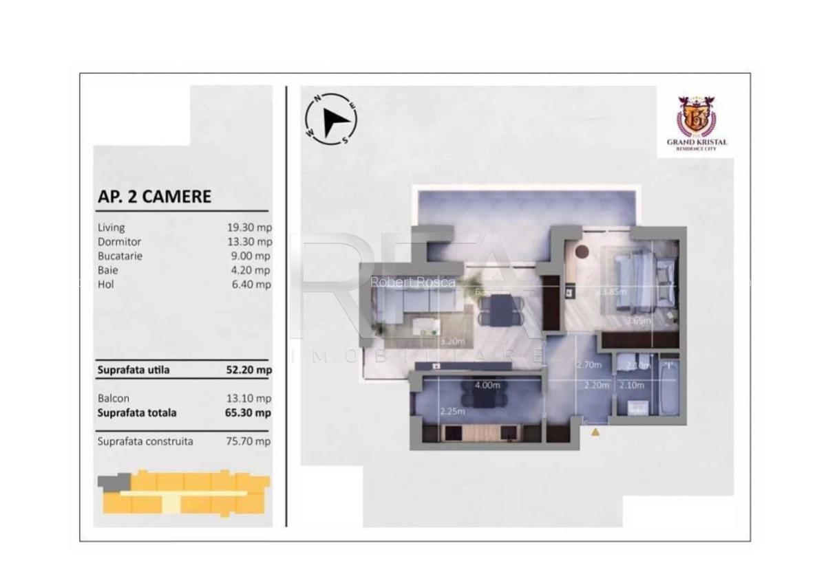 2 camere terasa 13mp - etaj 3 - Metalurgiei - Tudor Arghezi Park - 6