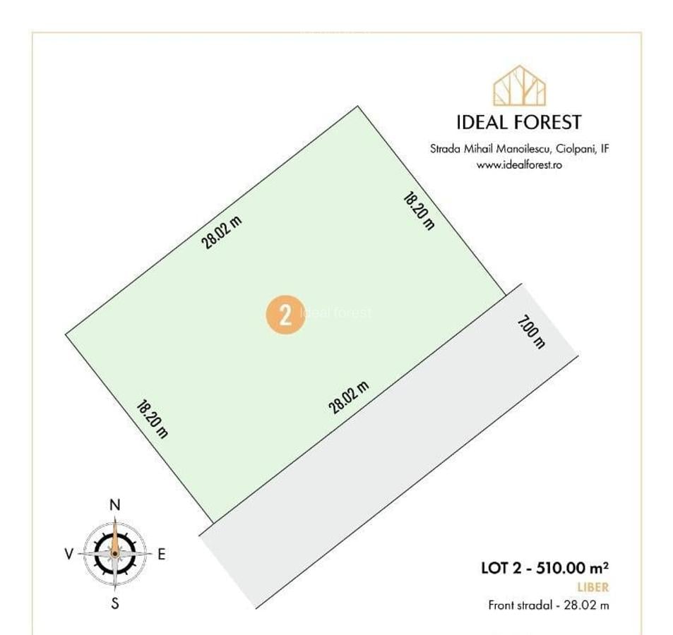 Lot de teren, Izvorani, Snagov! Deschidere la padure, 510mp - 1