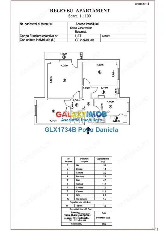 Vanzare 3 camere decomandat etaj 2 bloc 1988 Calea Vacaresti - 6