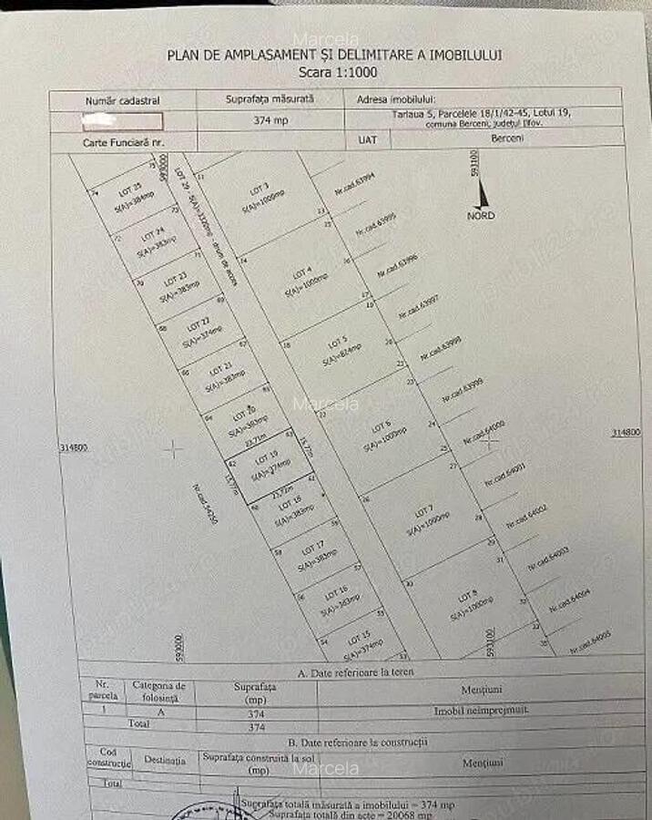 Teren de vanzare Berceni - Str.Miorita - 1