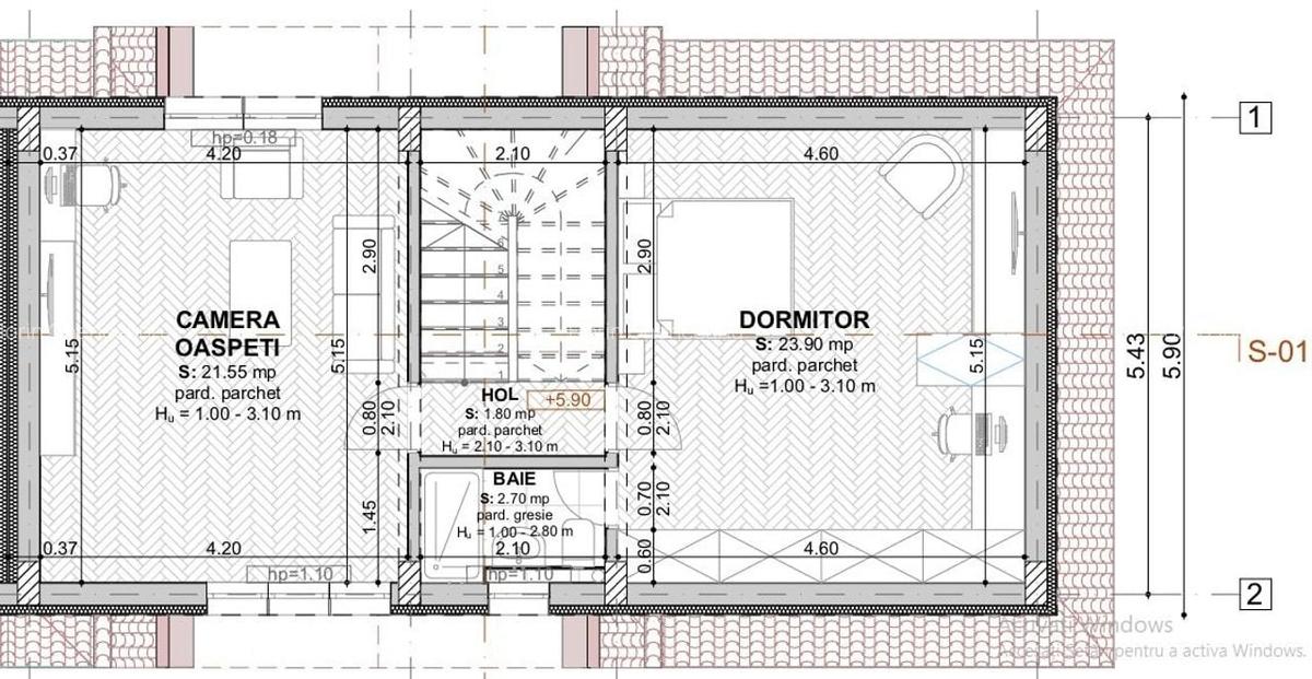 Vila 5cam-indiv la calcan-perete propriu/centru Popesti Leordeni - 11