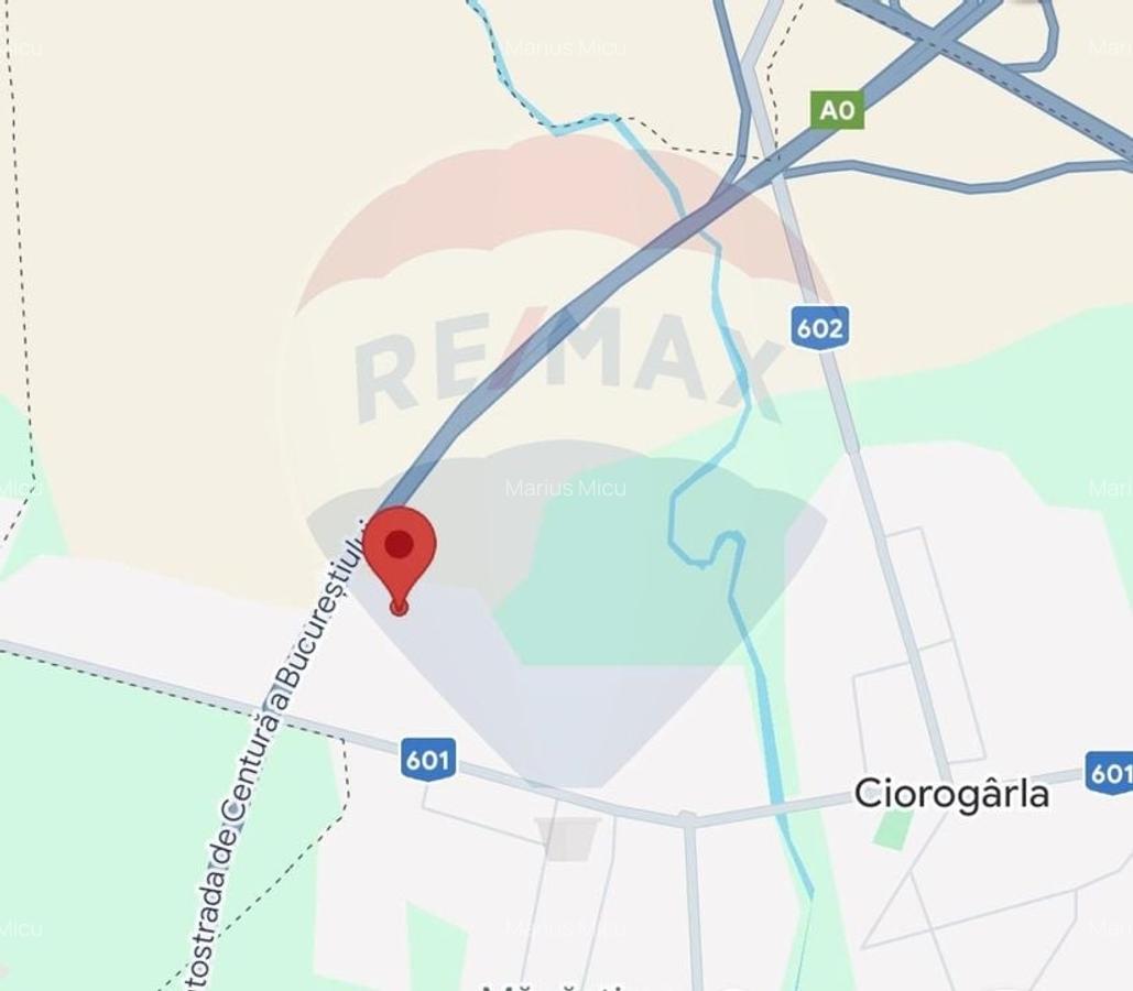 Teren 14.863mp, deschidere 42mp, acces 3 laturi - Ciorogarla, langa A0 - 11