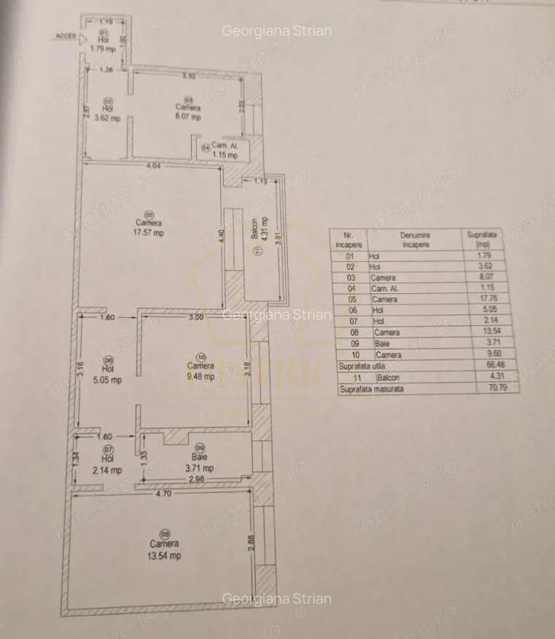 Apartament spa?ios cu 3 camere | Spitalul Jude?ean | Etaj 2 - 5