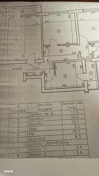 Apartament cu 3 camere decomandat în Craiovița Nouă