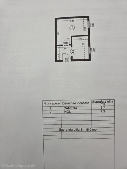 Garsonieră nedecomandată în Bularga