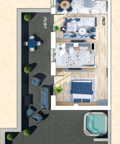 Apartament cu 2 camere decomandat în Sânnicoară