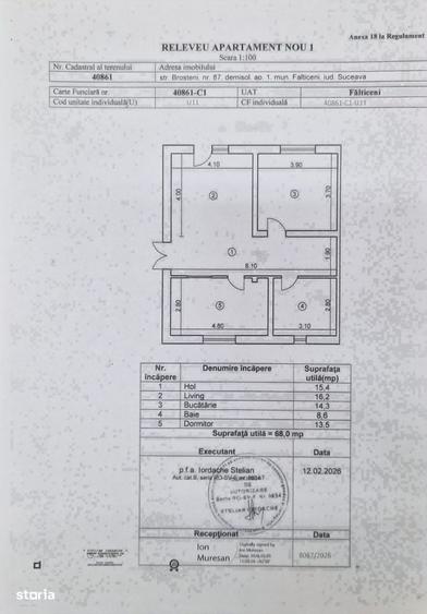 Apartament cu 2 camere în Fălticeni