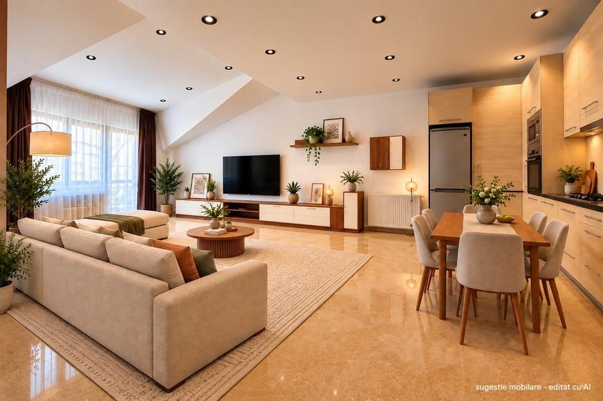 Apartament cu 3 camere decomandat, mobilat în Rahova