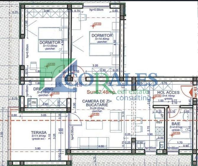 Apartament cu 3 camere decomandat în Dumbrăvița