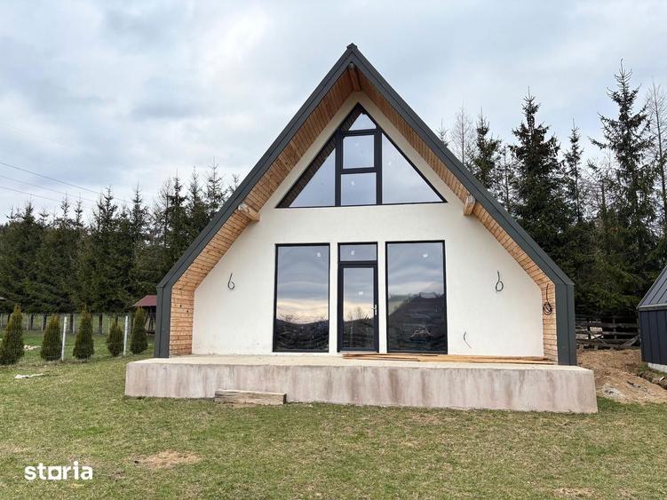 Casa P+M - 4 camere+ 2 bai- tip A frame - 135 mp cu teren 400 mp - 13
