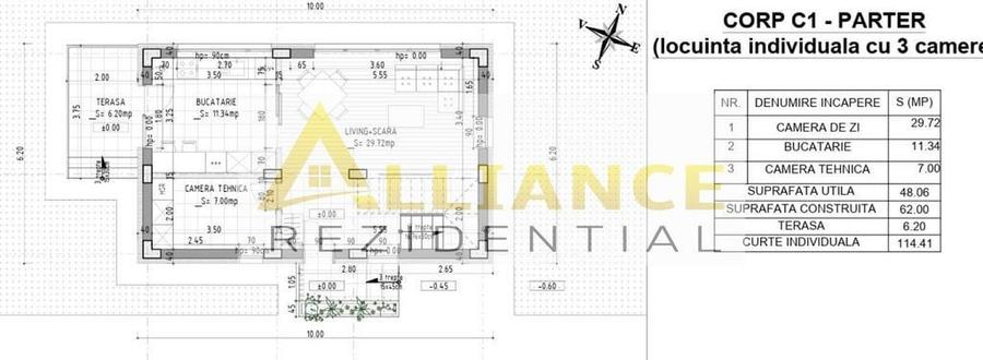 Casă cu 3 camere cu Teren 257 Mp în Central