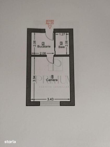 Garsonieră decomandată în Olimpia-Stadion