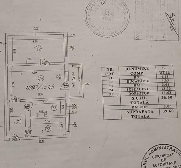 Apartament cu 2 camere nedecomandat, mobilat în Fălticeni