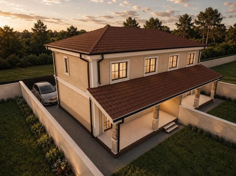 Duplex cu 4 camere cu Teren 254 Mp în Giroc