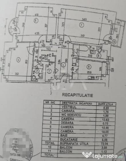 Apartament cu 3 camere decomandat în Crângași
