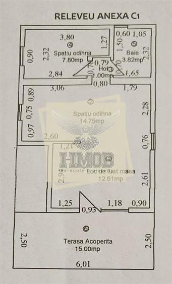 Casă individuală cu 2 camere cu Teren 1300 Mp în Daia