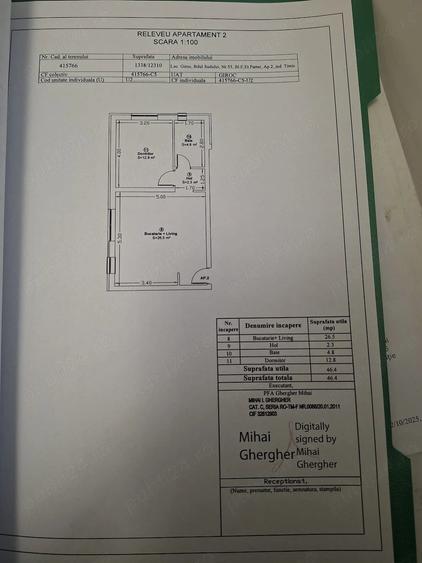 Apartament cu 2 camere semidecomandat în Braytim