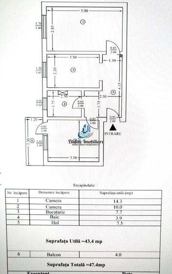Apartament cu 2 camere decomandat în Precista