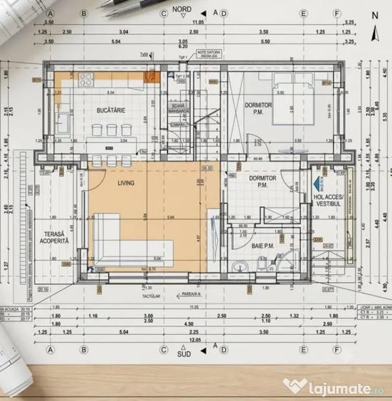 Casă cu 5 camere cu Teren 500 Mp în Chinteni