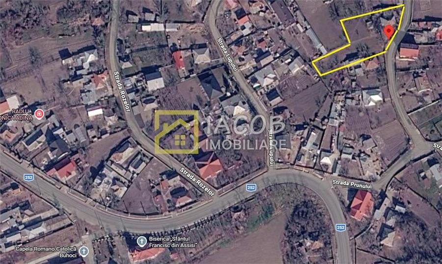 Teren Construcții intravilan de 1541 mp, în Buhoci