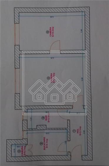 Apartament cu 2 camere nedecomandat, mobilat în Vasile Aaron