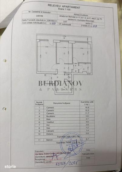 Apartament cu 3 camere decomandat în Teiul Doamnei