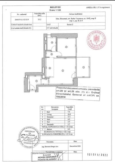 Apartament 2 camere de inchiriat / One Verdi Park / Metrou Aurel Vlaic - 6