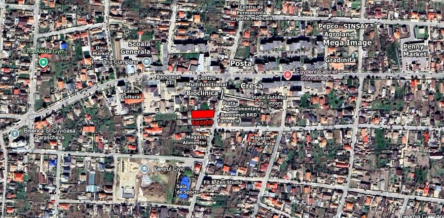 Teren Construcții intravilan de 698 mp, în Cumpăna