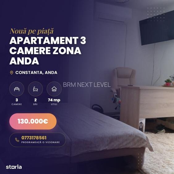 Apartament 3 camere Zona Anda