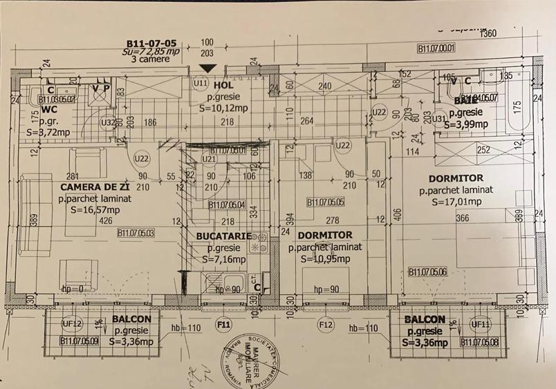Apartament cu 3 camere decomandat în Avantgarden
