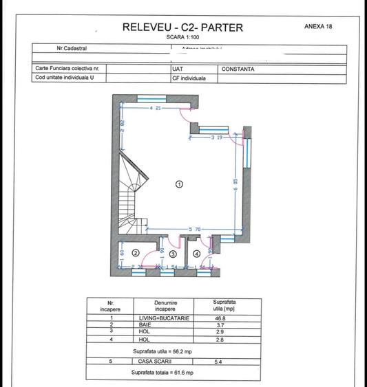 Duplex cu 4 camere cu Canalizare în Palazu Mare