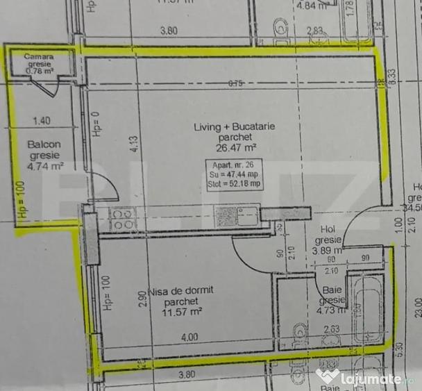 Apartament 2 camere, bloc nou, etaj intermediar, parcare, zo - Cluj-Napoca (Cluj) - 4