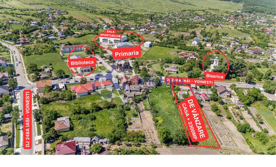 Casă individuală cu 6 camere cu Teren 2223 Mp în Voinești