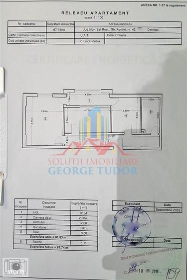 Apartament cu 2 camere decomandat în Roșu
