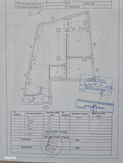 Apartament cu 3 camere în Central