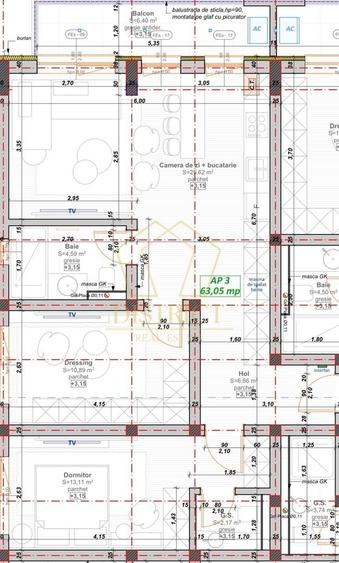 Apartament cu 3 camere si 2 bai | Giroc | Profi - 8