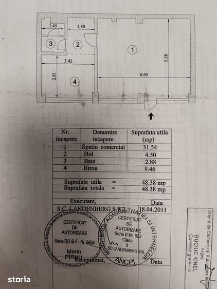 Spațiu comercial, de 400 mp, în Central