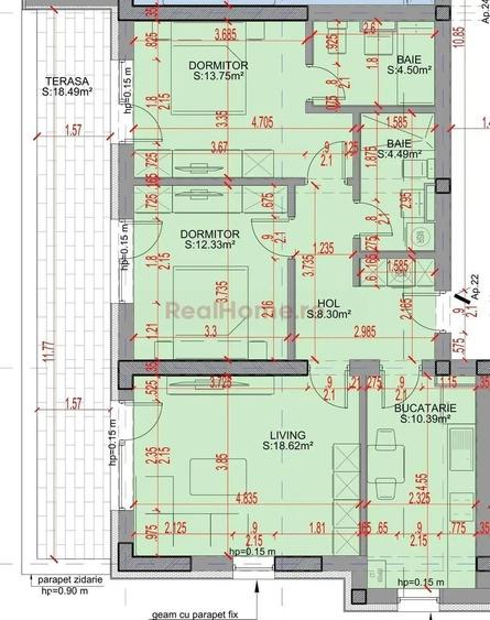 Apartament cu 3 camere în Theodor Pallady
