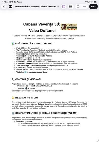 Casă cu 4 camere în Secăria