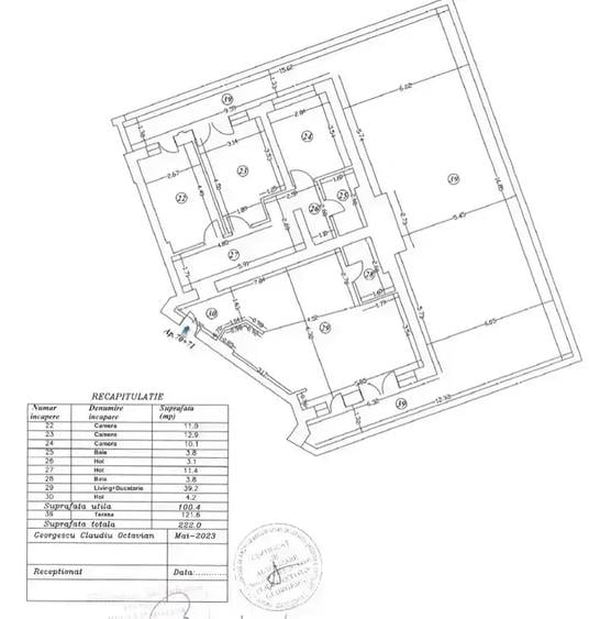 Penthouse cu 4 camere decomandat în Mihai Bravu