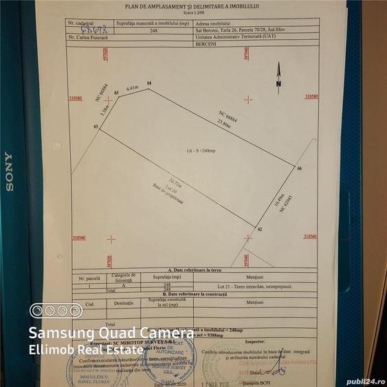 Berceni-Primaverii-3 loturi intravilane-1x250mp-2x456mp18000 eur, 2x455mp,d-17ml,25000eur lot - 1
