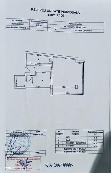 Apartament cu 2 camere în Central