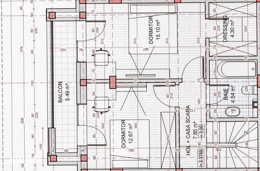 Casă cu 5 camere cu Teren 32 Mp în Militari