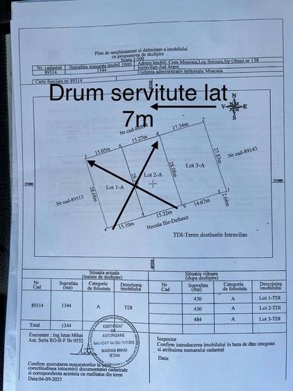 Teren de 485 mp, în Trivale