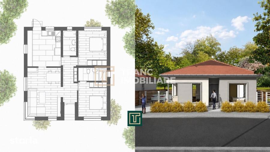 Casă cu 3 camere cu Teren 250 Mp în Gai