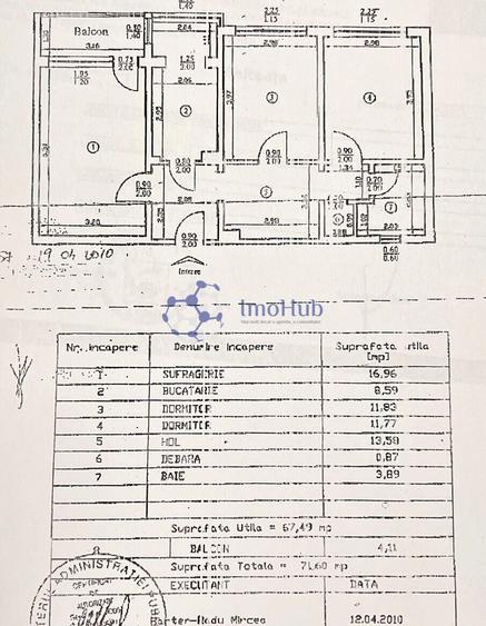 Apartament cu 3 camere decomandat, mobilat în Podu Roș