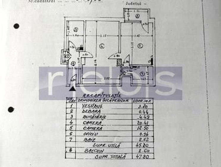 Apartament cu 2 camere decomandat, mobilat în Universitate