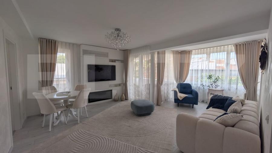 Apartament cu 3 camere decomandat, mobilat în Central